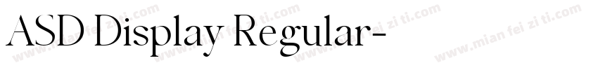 ASD Display Regular字体转换